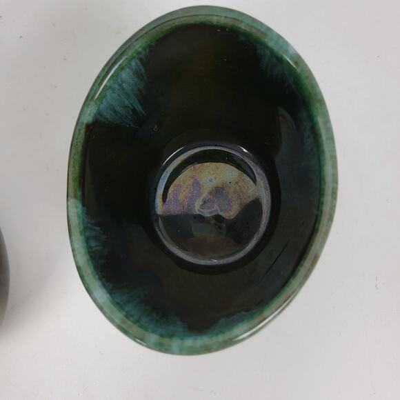 Vintage Blue Mountain Pottery Table Set Green Drip Glaze Ceramic Set of 4 - Picture 15 of 16